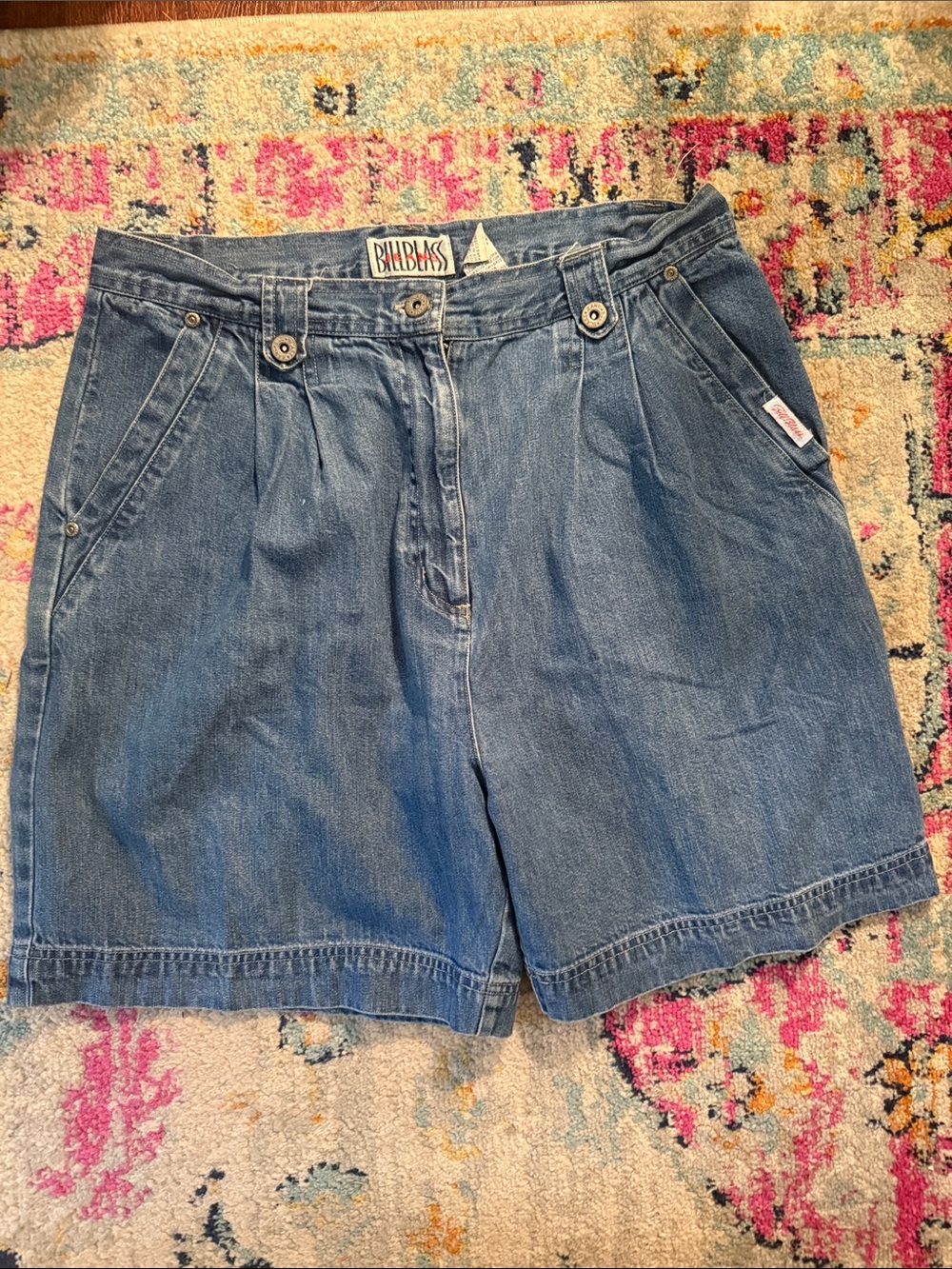Vintage Bill Blass Women's Blue Denim Shorts
